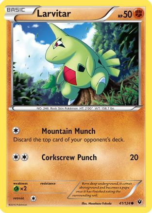 [PKM] Larvitar (41/124) [XY: Fates Collide]
