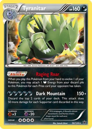 [PKM] Tyranitar (56/124) [XY: Fates Collide]