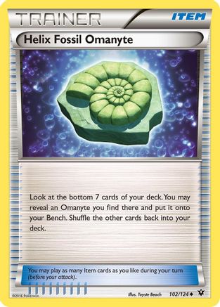 [PKM] Helix Fossil Omanyte (102/124) [XY: Fates Collide]