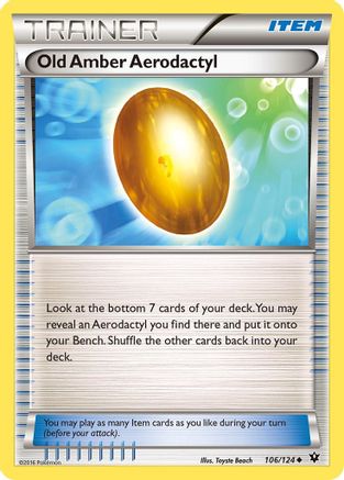 [PKM] Old Amber Aerodactyl (106/124) [XY: Fates Collide]