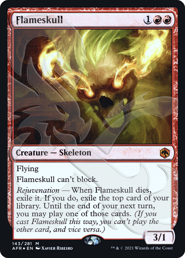 {R} Flameskull (Ampersand Promo) [Dungeons & Dragons: Adventures in the Forgotten Realms Promos][AMP AFR 143]