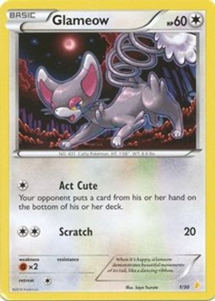 [PKM-R] Glameow (1/30) [XY: Trainer Kit 3 - Pikachu Libre]
