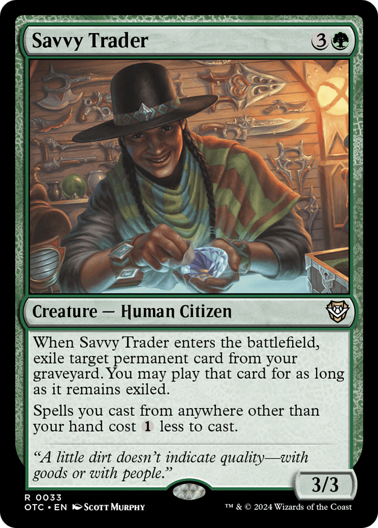 {R} Savvy Trader [Outlaws of Thunder Junction Commander][OTC 033]