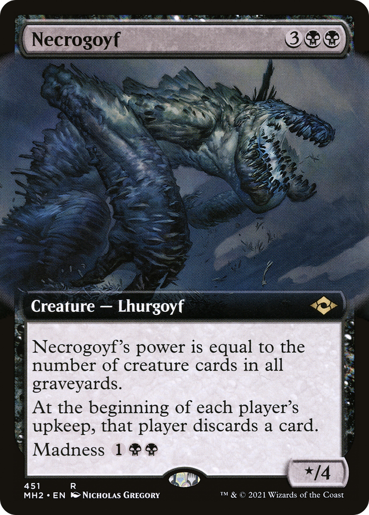 {R} Necrogoyf (Extended Art) (Foil): (Extended Art) [Modern Horizons 2] [MH2 451]