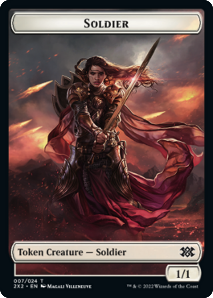 {T} Spider // Soldier Double-sided Token [Double Masters 2022 Tokens][T2X2 18//7]
