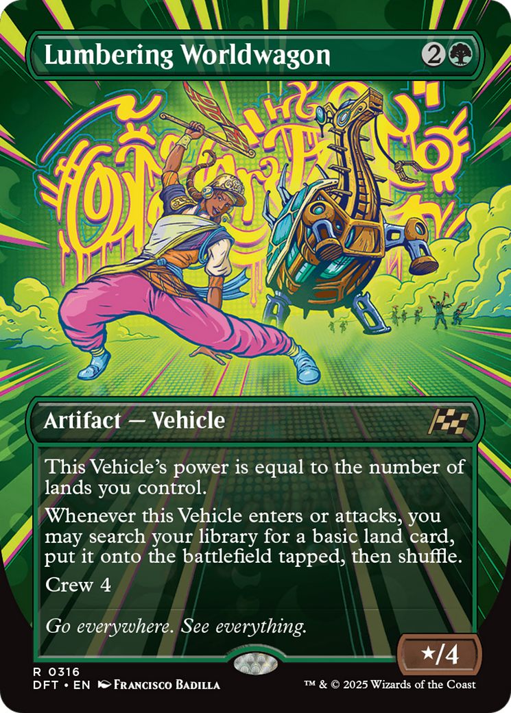{@R} Lumbering Worldwagon (Borderless) [Aetherdrift][DFT 316]