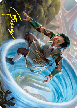 {A} Vortex Runner Art Card (Gold-Stamped Signature) [Strixhaven: School of Mages Art Series][GS ASTX 006]