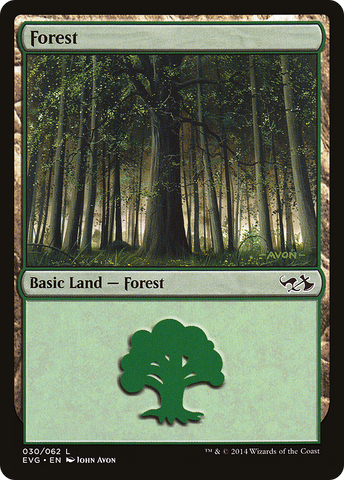 {B}[EVG 030] Forest (30) (Elves vs. Goblins) [Duel Decks Anthology]