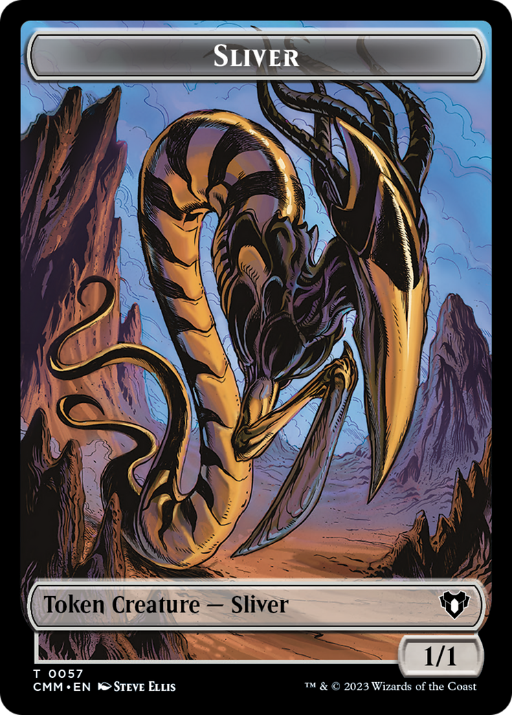 {T} Sliver Army // Sliver Double-Sided Token [Commander Masters Tokens][TCMM 68//57]