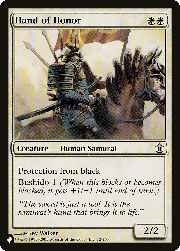 Hand of Honor [LIST 12/165]