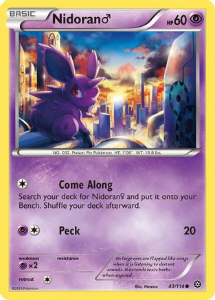 [PKM] Nidoran (43/114) (Male) [XY: Steam Siege]