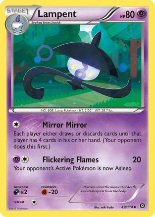 [PKM] Lampent (49/114) [XY: Steam Siege]