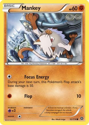 [PKM] Mankey (52/114) [XY: Steam Siege]