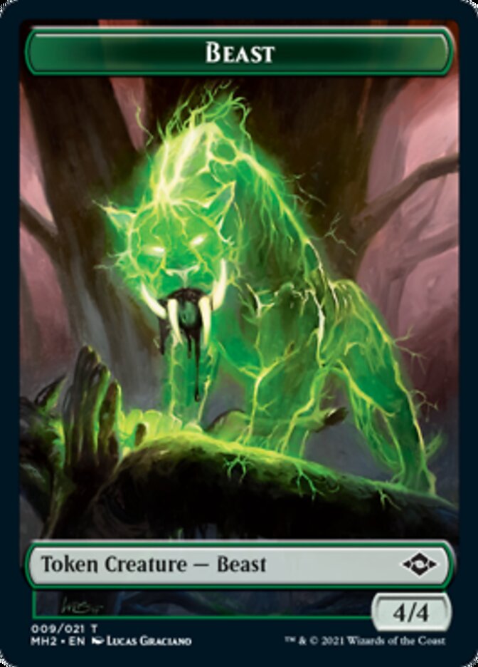 {T} Beast Token // Clue Token (14) [Modern Horizons 2 Tokens][TMH2 009]