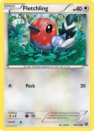 [PKM] Fletchling (94/114) [XY: Steam Siege]