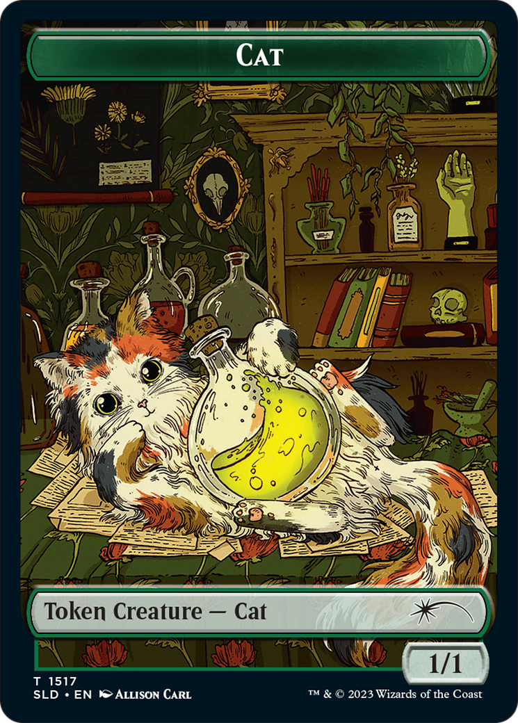 {T} Dog // Cat Double-Sided Token [Secret Lair Commander Deck: Raining Cats and Dogs Tokens][TSLD 1516//1517]