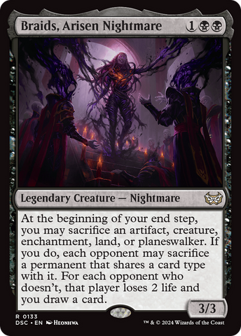 {R} Braids, Arisen Nightmare [Duskmourn: House of Horror Commander][DSC 133]