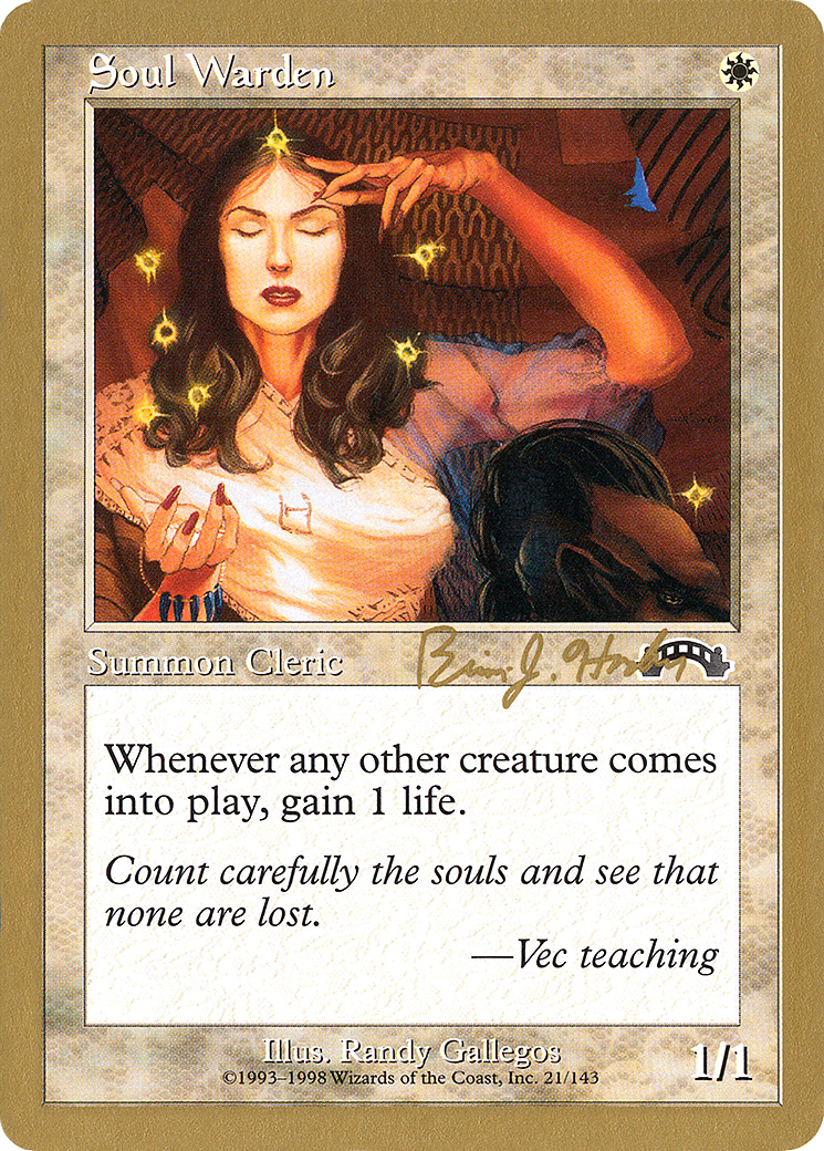 {C} Soul Warden (Brian Hacker) [World Championship Decks 1998][GB WC98 BH21]
