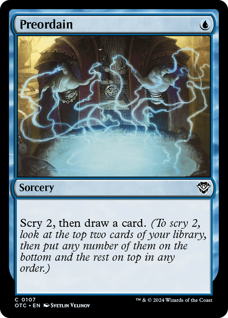 {C} Preordain [Outlaws of Thunder Junction Commander][OTC 107]