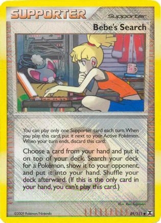 [PKM] Bebe's Search (89/111) (League Promo) [Platinum: Rising Rivals]