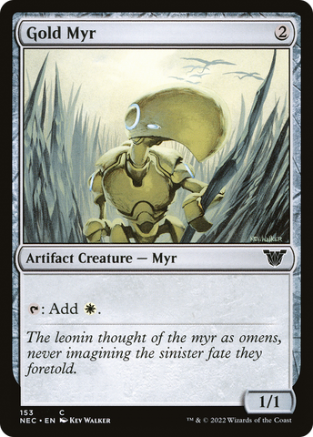 {C} Gold Myr [Kamigawa: Neon Dynasty Commander][NEC 153]