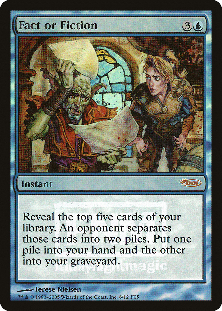 {R} Fact or Fiction [Friday Night Magic 2005][PA F05 006] - Misty Mountain Games