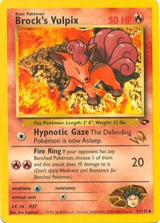 [PKM-R] Brock's Vulpix (37/132) (W Stamped Promo) [Gym Challenge Unlimited]