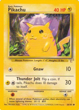 [PKM] Pikachu (58/102) (E3 Stamped Promo) [Miscellaneous Cards & Products]