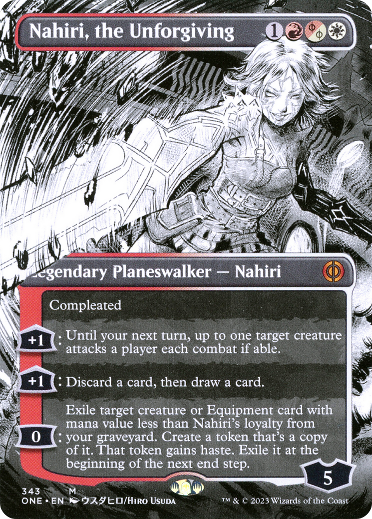 {R} Nahiri, the Unforgiving (Borderless Manga) [Phyrexia: All Will Be One][ONE 343]