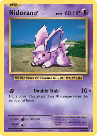 [PKM] Nidoran (43/108) (Male) [XY: Evolutions]