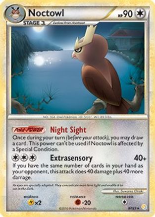 [PKM] Noctowl (8/123) (Theme Deck Exclusive) [HeartGold & SoulSilver: Base Set]