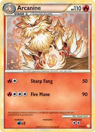[PKM] Arcanine (1/123) (Theme Deck Exclusive) [HeartGold & SoulSilver: Base Set]