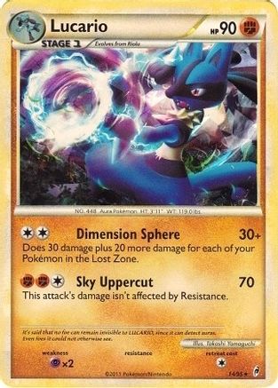 [PKM] Lucario (14/95) (Cracked Ice Holo) (Theme Deck Exclusive) [HeartGold & SoulSilver: Call of Legends]