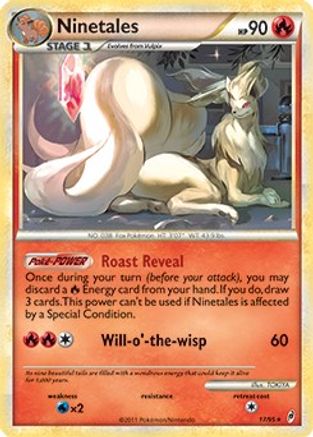 [PKM-R] Ninetales (17/95) (Theme Deck Exclusive) [HeartGold & SoulSilver: Call of Legends]