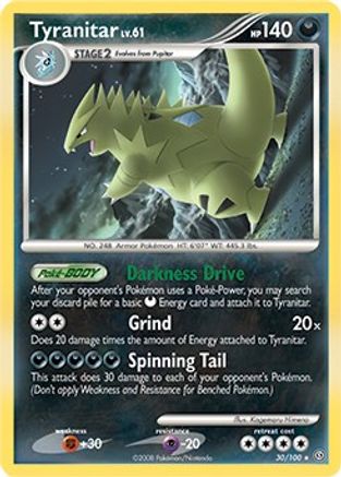 [PKM-R] Tyranitar (30/100) (Theme Deck Exclusive) [Diamond & Pearl: Stormfront]