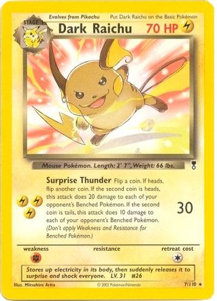 [PKM] Dark Raichu (7/110) (WotC) (Theme Deck Exclusive) [Legendary Collection]