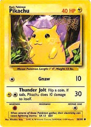 [PKM] Pikachu (58/102) (PokeTour 1999 Promo) [Miscellaneous Cards & Products]