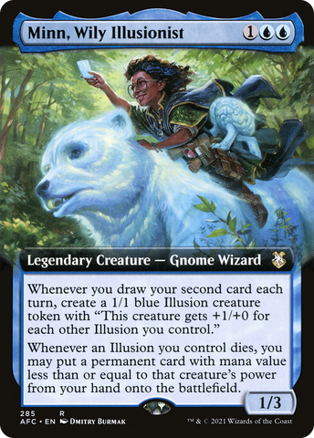 {R} Minn, Wily Illusionist (Extended Art) [Dungeons & Dragons: Adventures in the Forgotten Realms Commander][AFC 285]