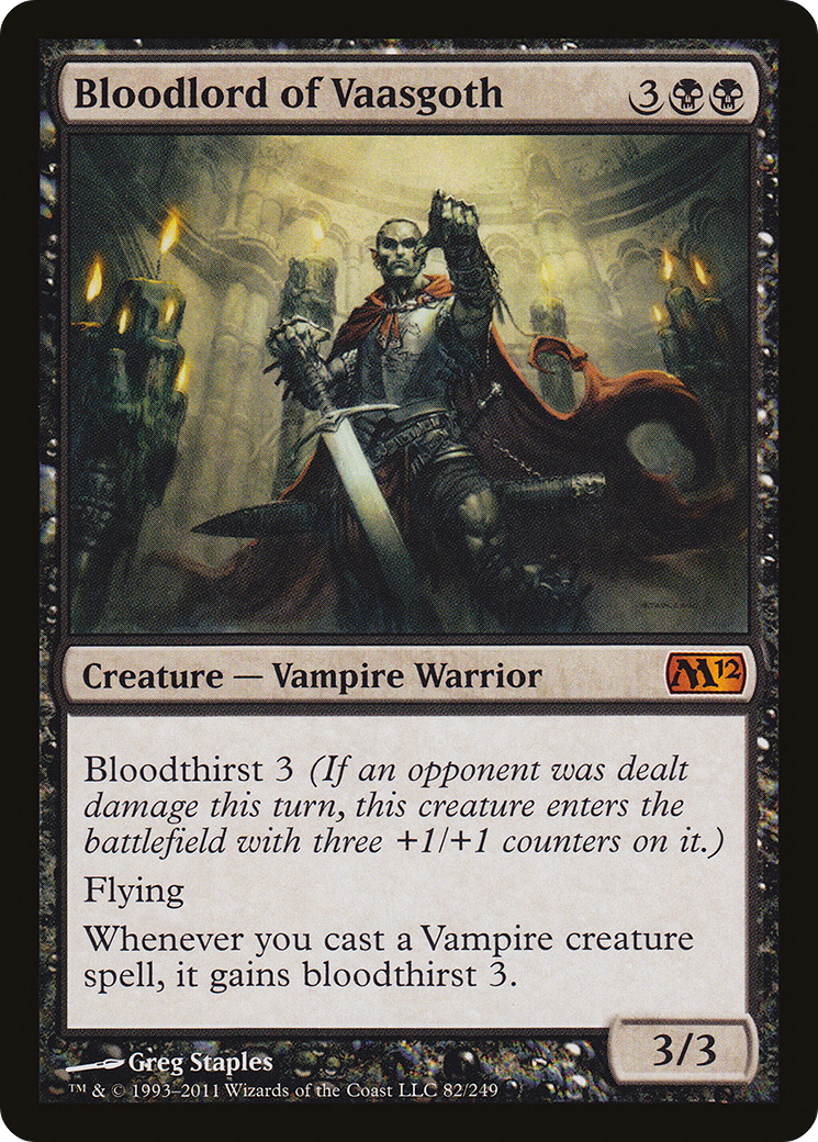 {R} Bloodlord of Vaasgoth [Magic 2012][M12 082] - Misty Mountain Games