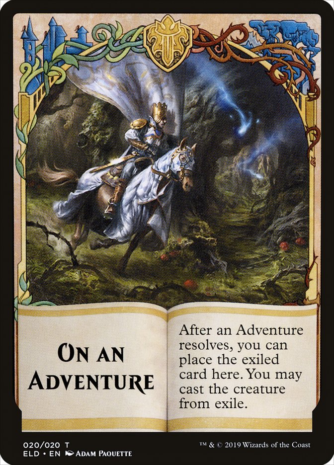{T} On an Adventure Token [Throne of Eldraine Tokens][TELD 020]