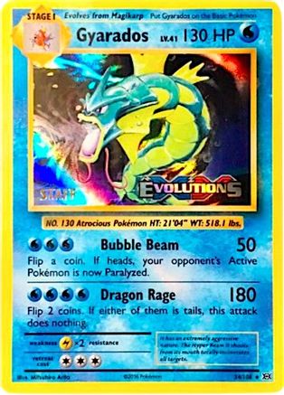 [PKM] Gyarados (34/108) (XY Evolutions Staff Prerelease) [XY: Black Star Promos]
