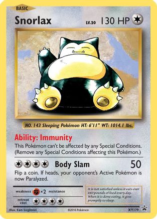 [PKM-R] Snorlax (XY179) [XY: Black Star Promos]