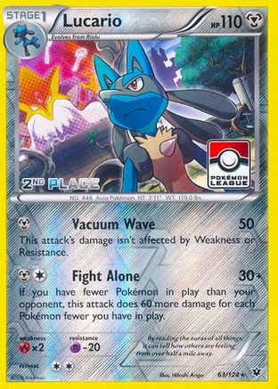 [PKM] Lucario (63/124) (League Promo 2nd Place) [XY: Fates Collide]