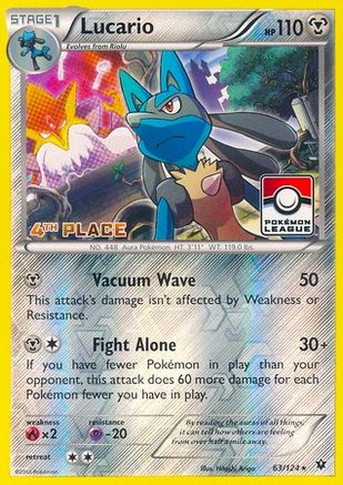 [PKM] Lucario (63/124) (League Promo 4th Place) [XY: Fates Collide]