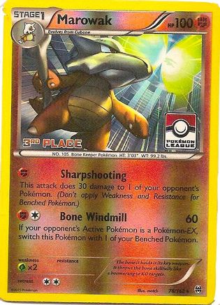 [PKM] Marowak (78/162) (League Promo 3rd Place) [XY: BREAKthrough]
