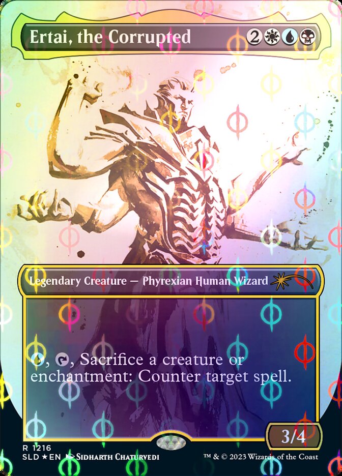 {R} Ertai, the Corrupted (Borderless Ichor Step-and-Compleat Foil) [Secret Lair Drop Series][SLD 1216]