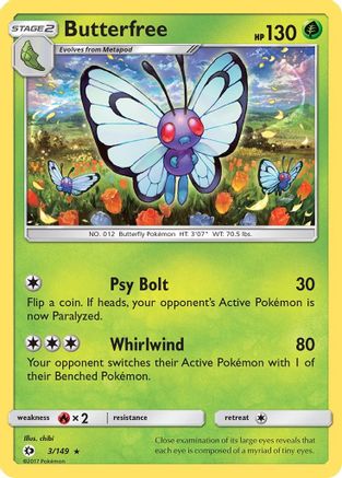 [PKM] Butterfree (3/149) [Sun & Moon: Base Set]