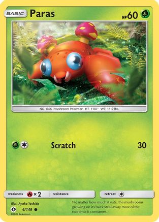 [PKM] Paras (4/149) [Sun & Moon: Base Set]