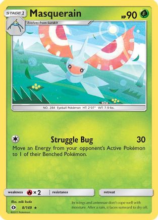 [PKM] Masquerain (8/149) [Sun & Moon: Base Set]