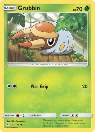 [PKM] Grubbin (13/149) [Sun & Moon: Base Set]